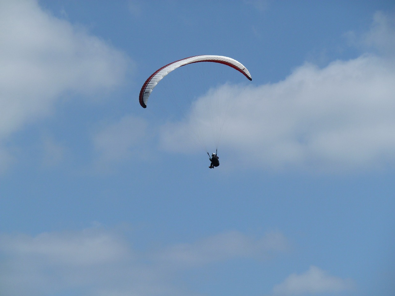 sky clouds paragliding free photo