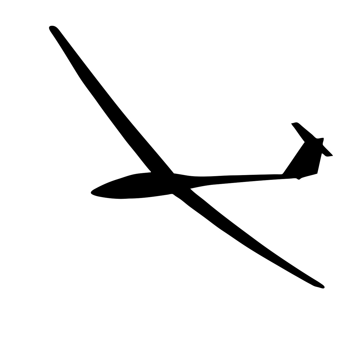 glider silhouette plane free photo