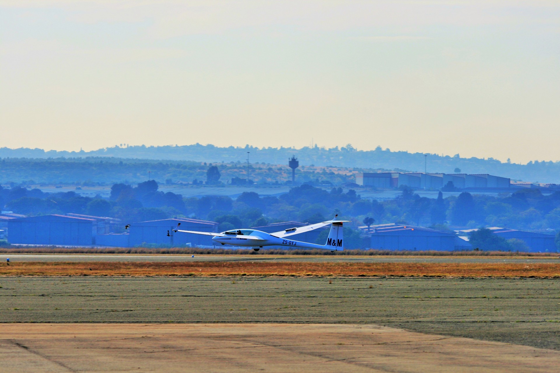 aircraft glider runway free photo