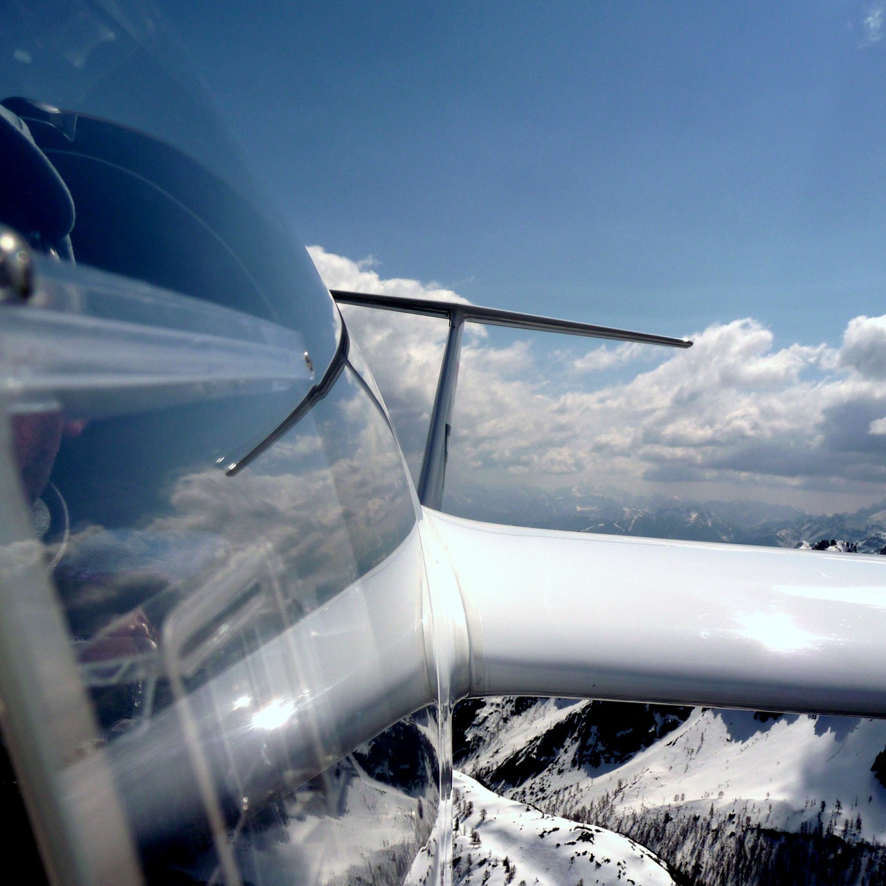 gliding clouds fly free photo