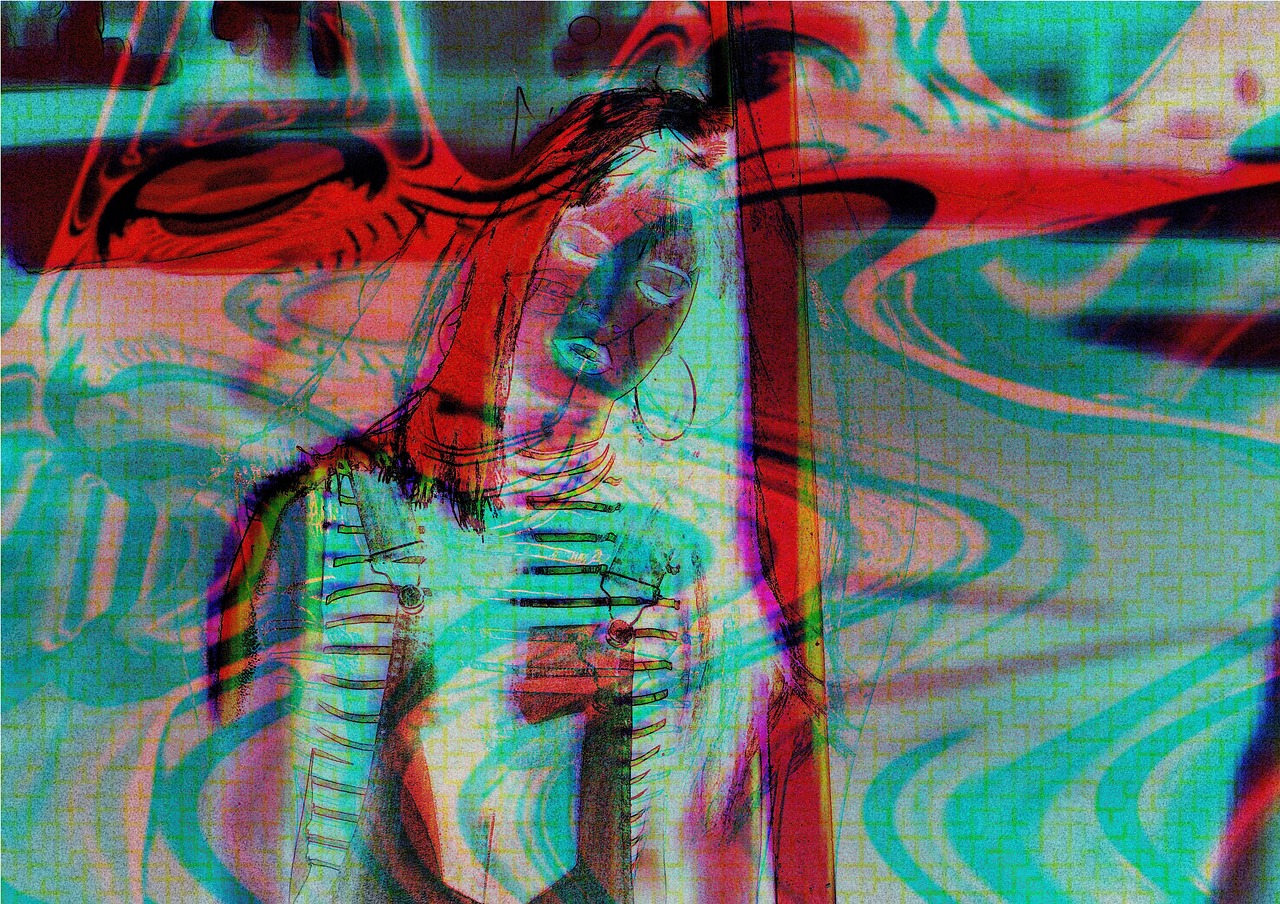 glitch glitch art distortion free photo