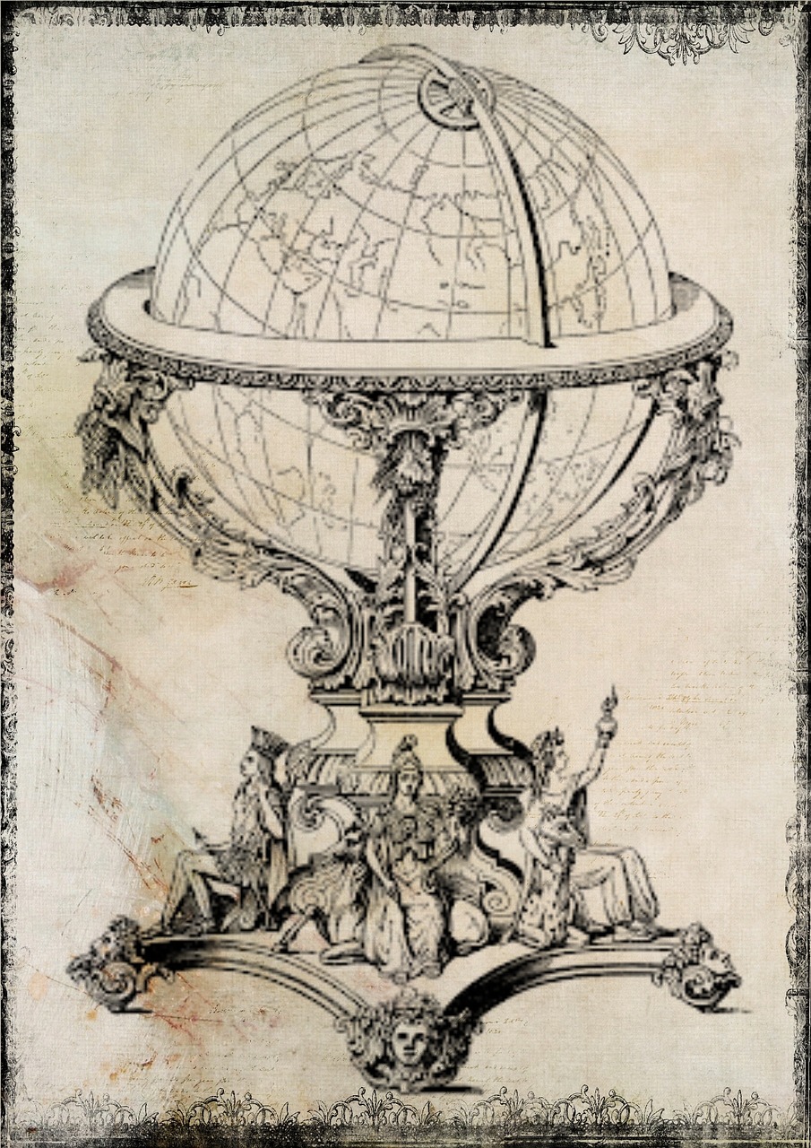 globe earth vintage free photo