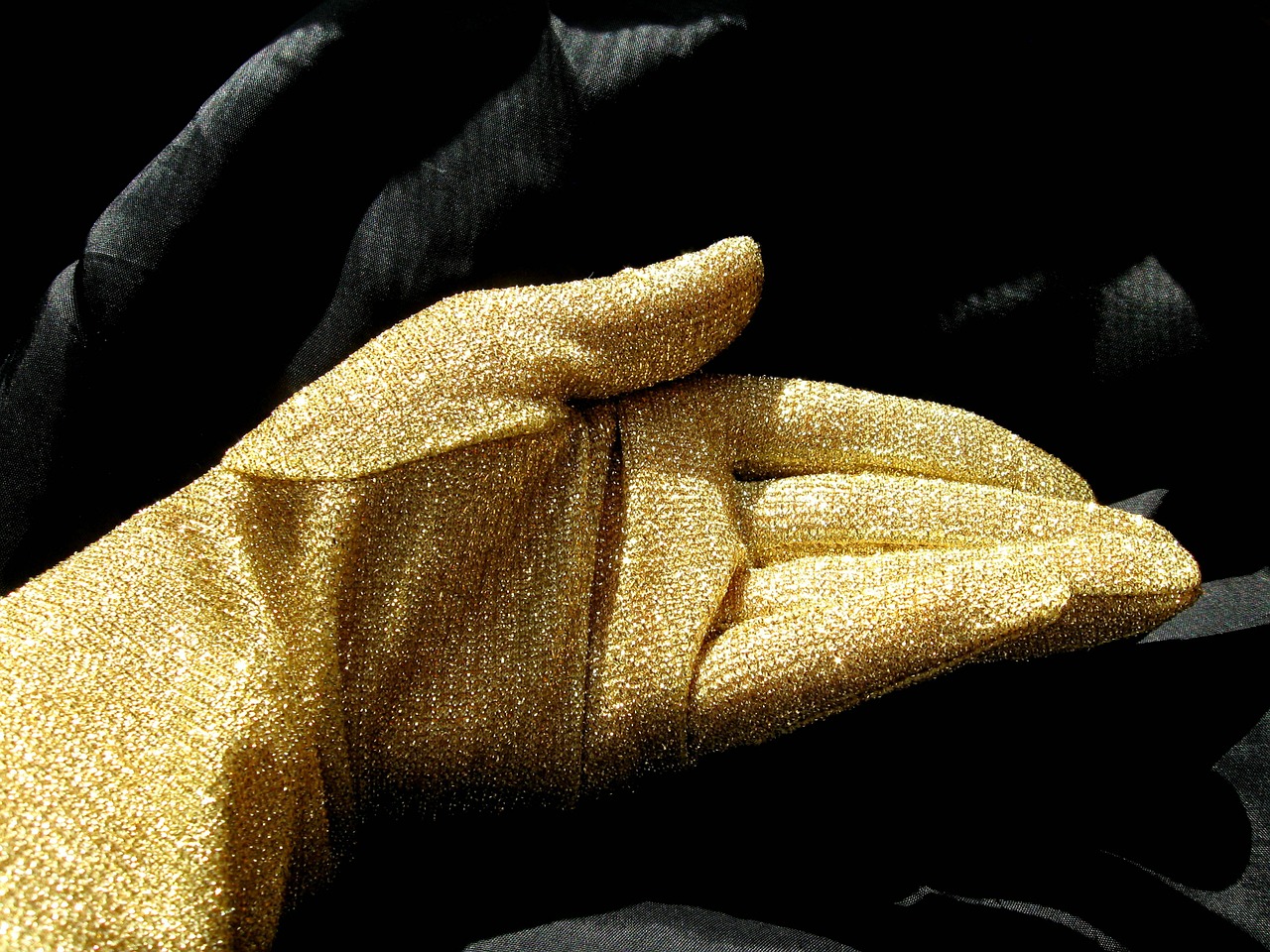glove gold the hand free photo
