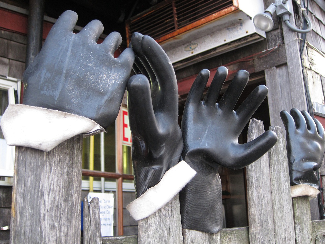 gloves hands black free photo