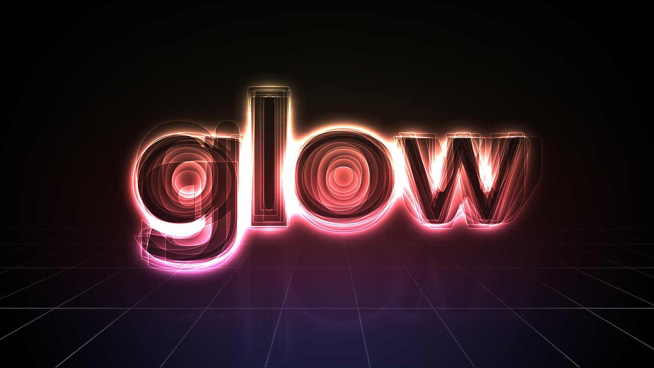 glow text light free photo