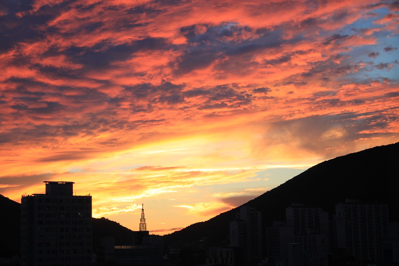 glow landscape sunset free photo