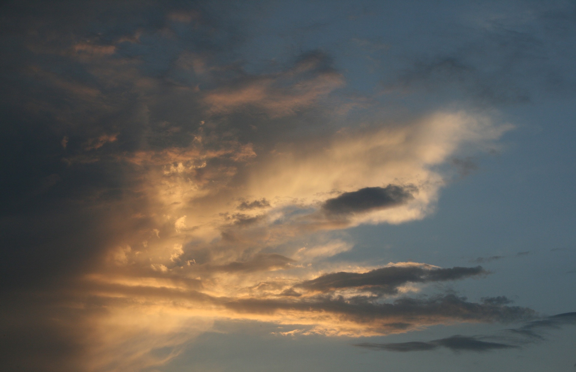 clouds apricot gold free photo