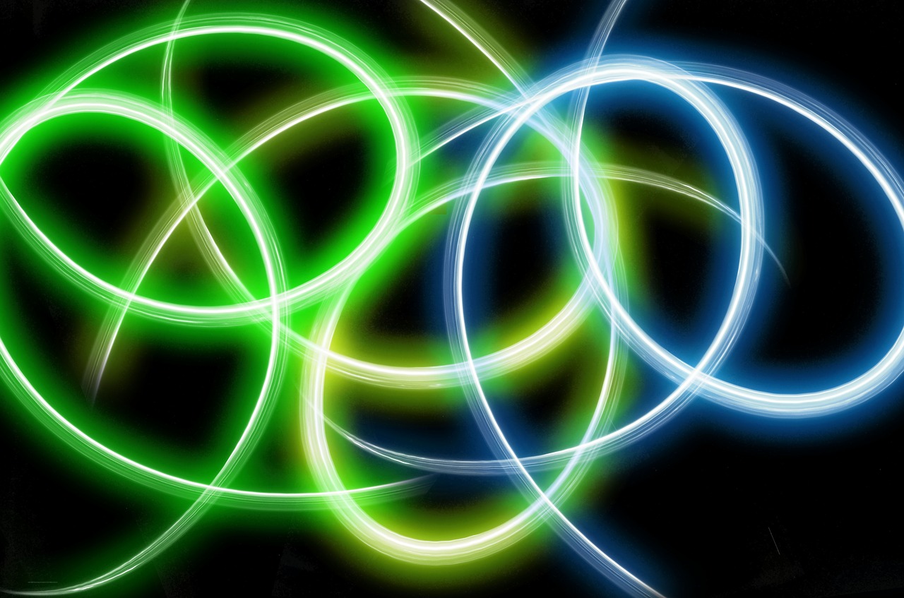 glowing abstract abstract lines abstract circles free photo