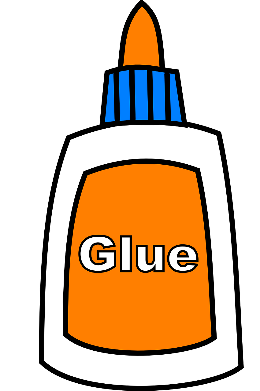 glue bottle orange free photo