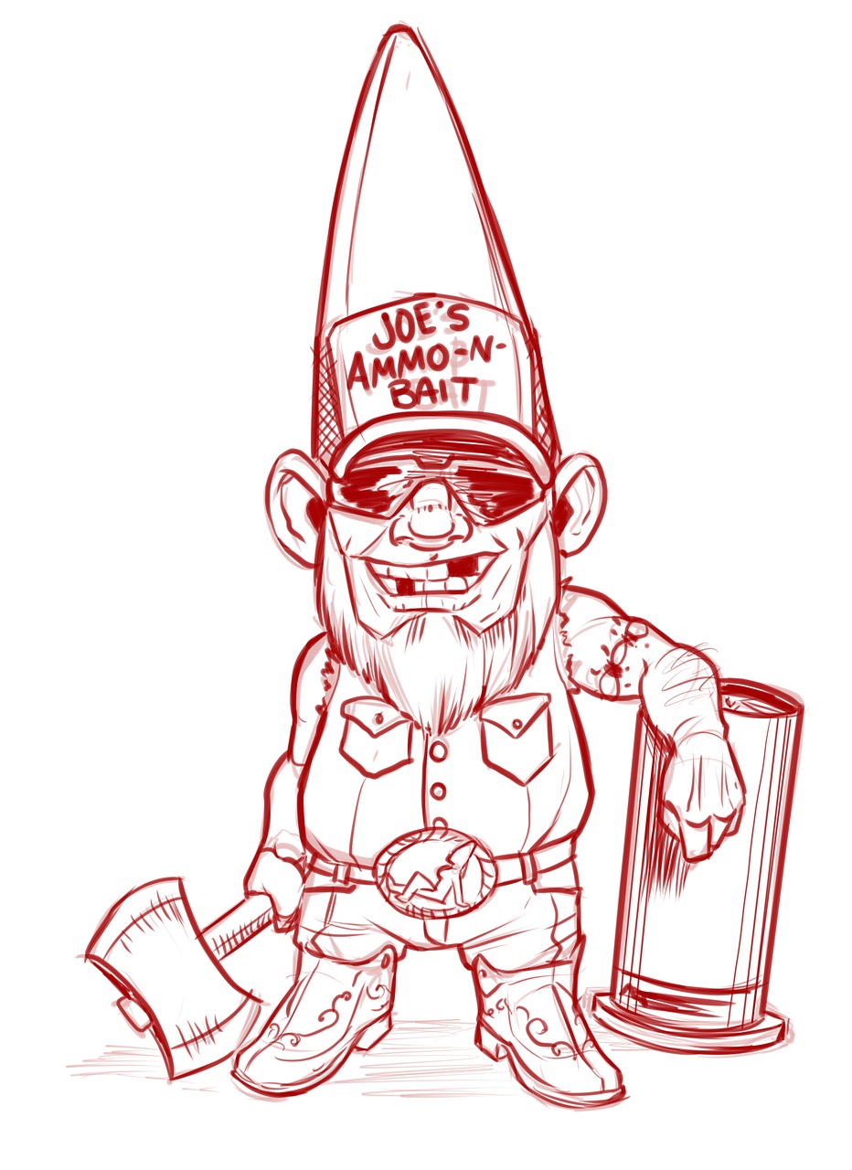 gnome redneck axe free photo