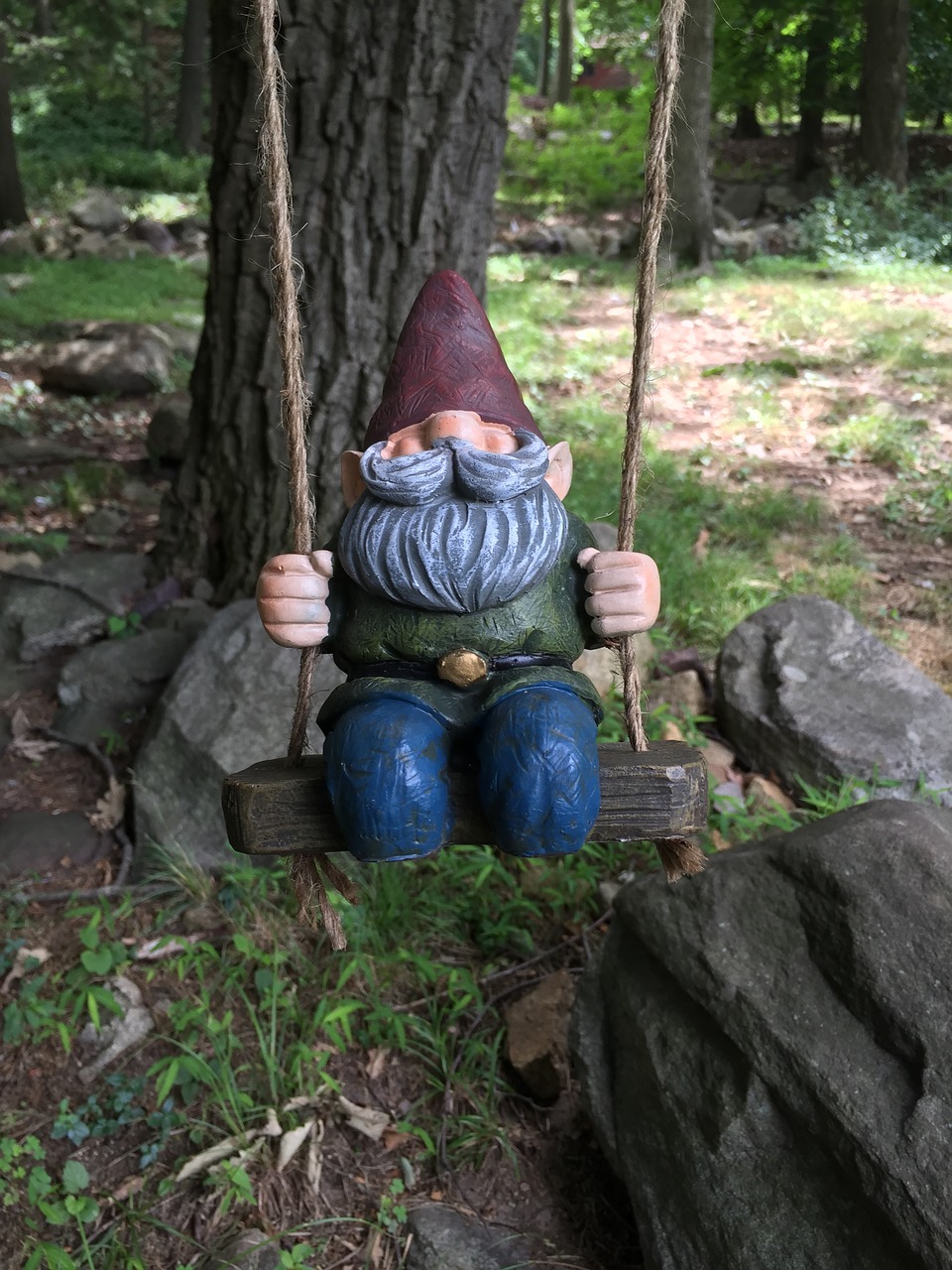 gnome swing dwarf free photo
