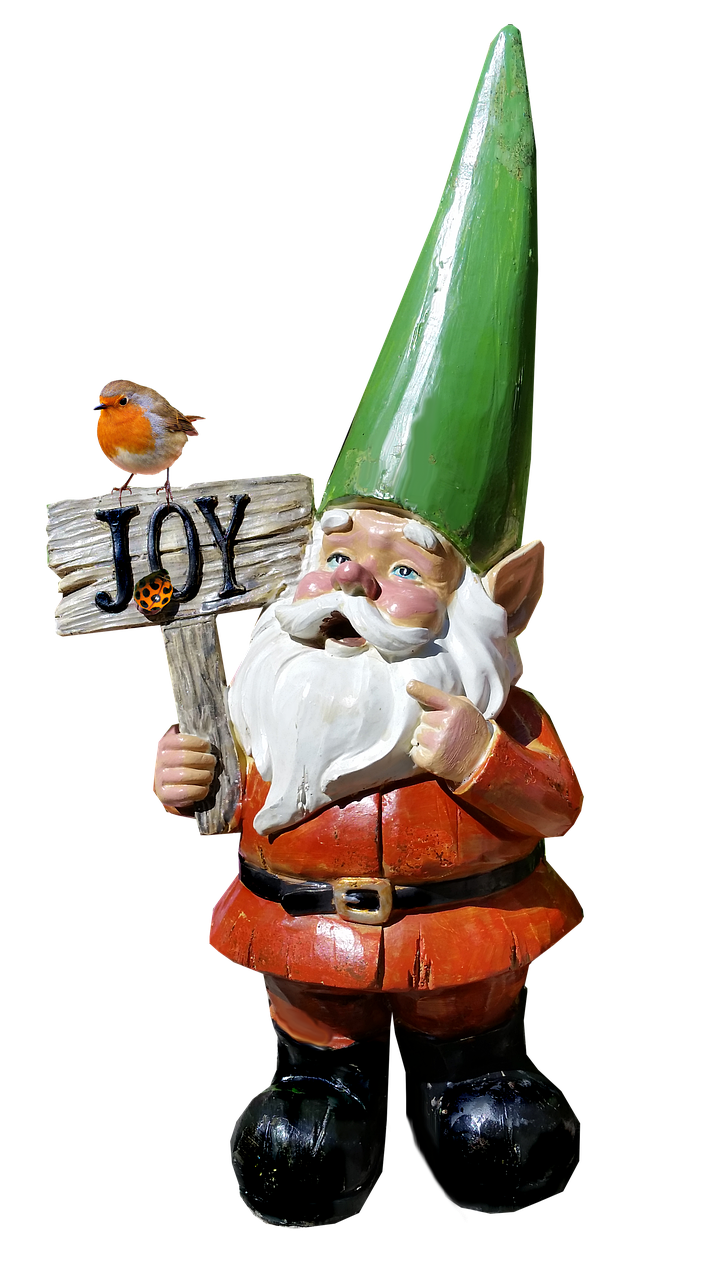 gnome with robin garden free photo