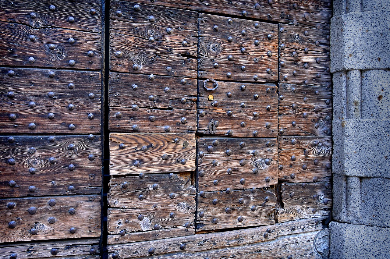 goal door wooden beams free photo