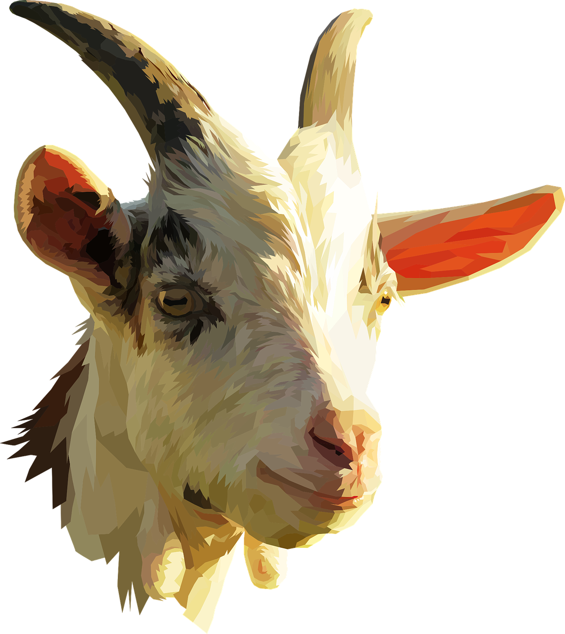 goat low poly animal free photo