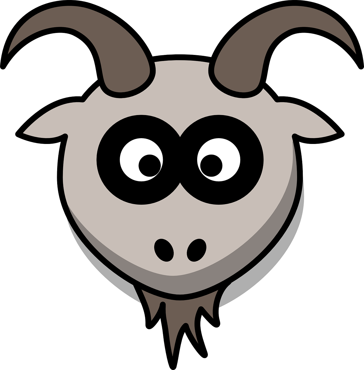 goat head cartoon free photo