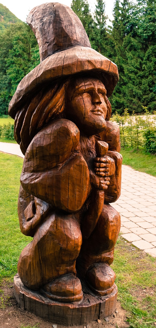 goblin wood statue free photo