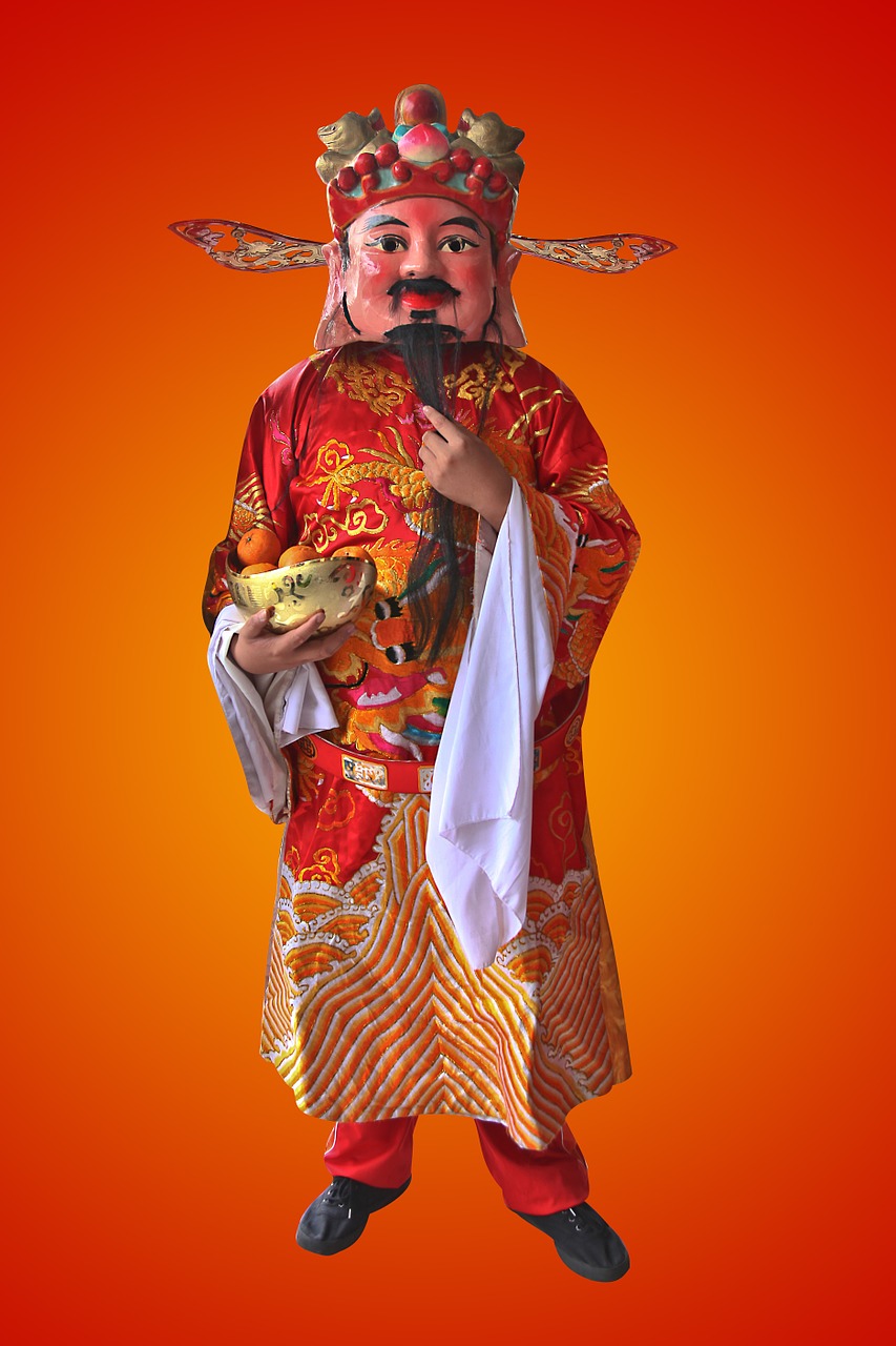 god of prosperity chinese new year gold free photo