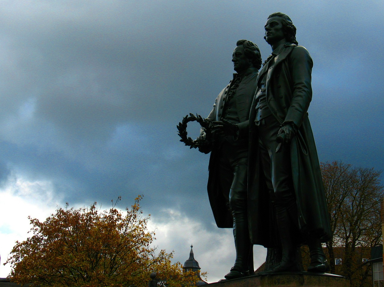 goethe schiller monument free photo