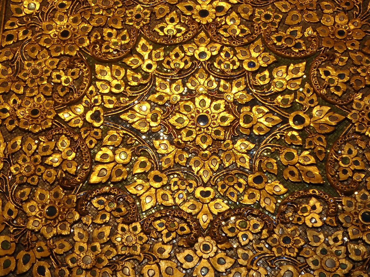 gold mosaic pattern free photo