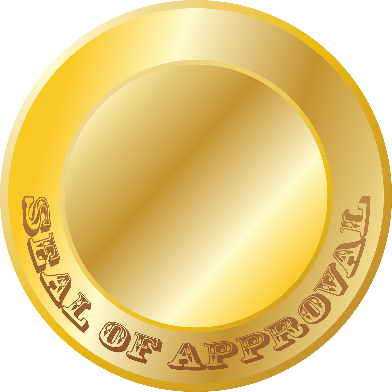 gold seal approved free photo