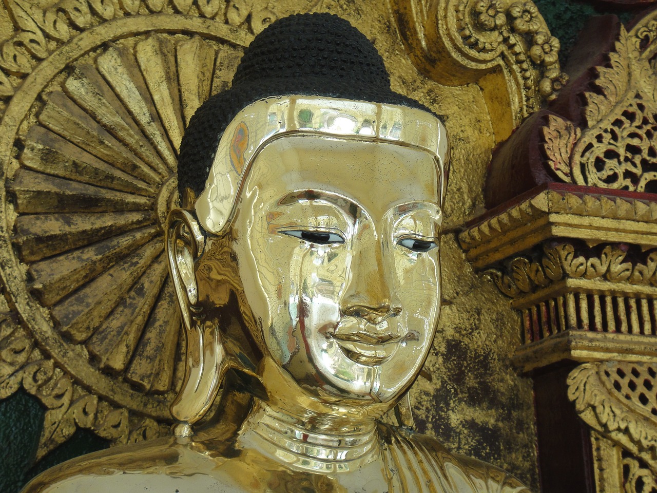 gold buddha myanmar free photo