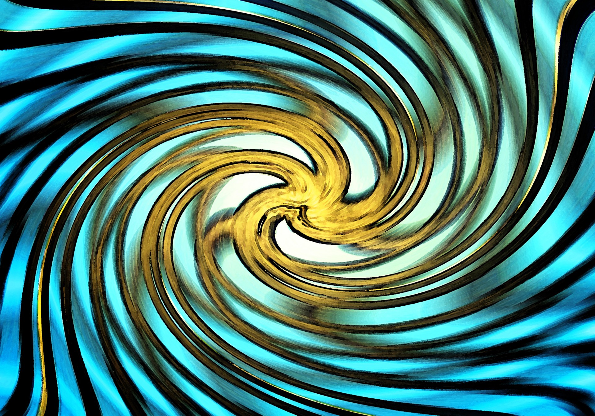 swirl aqua gold free photo