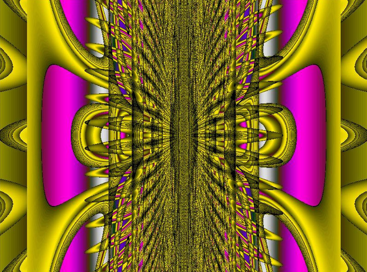 fractal purple gold free photo