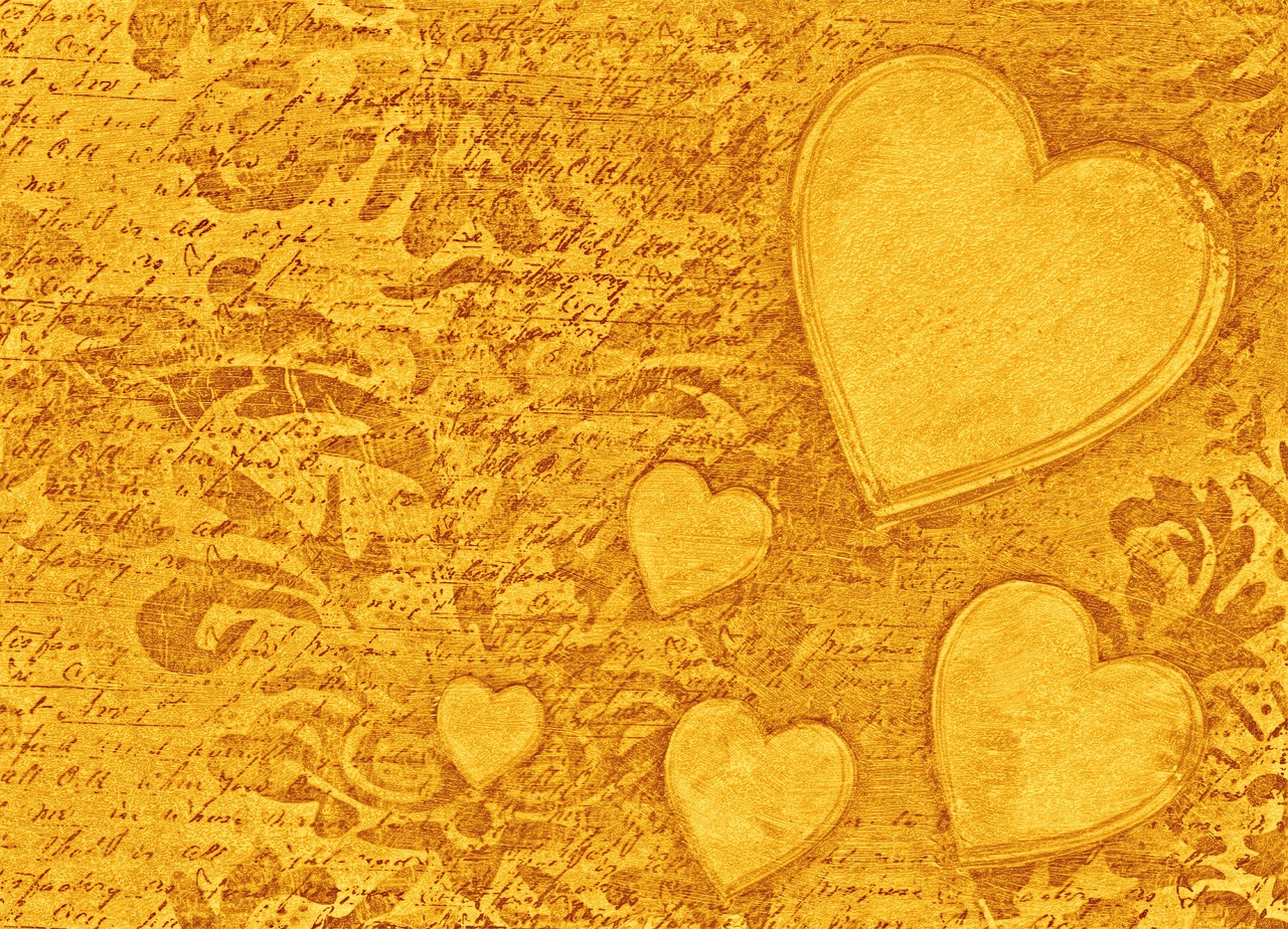 gold heart background gold background hearts free photo