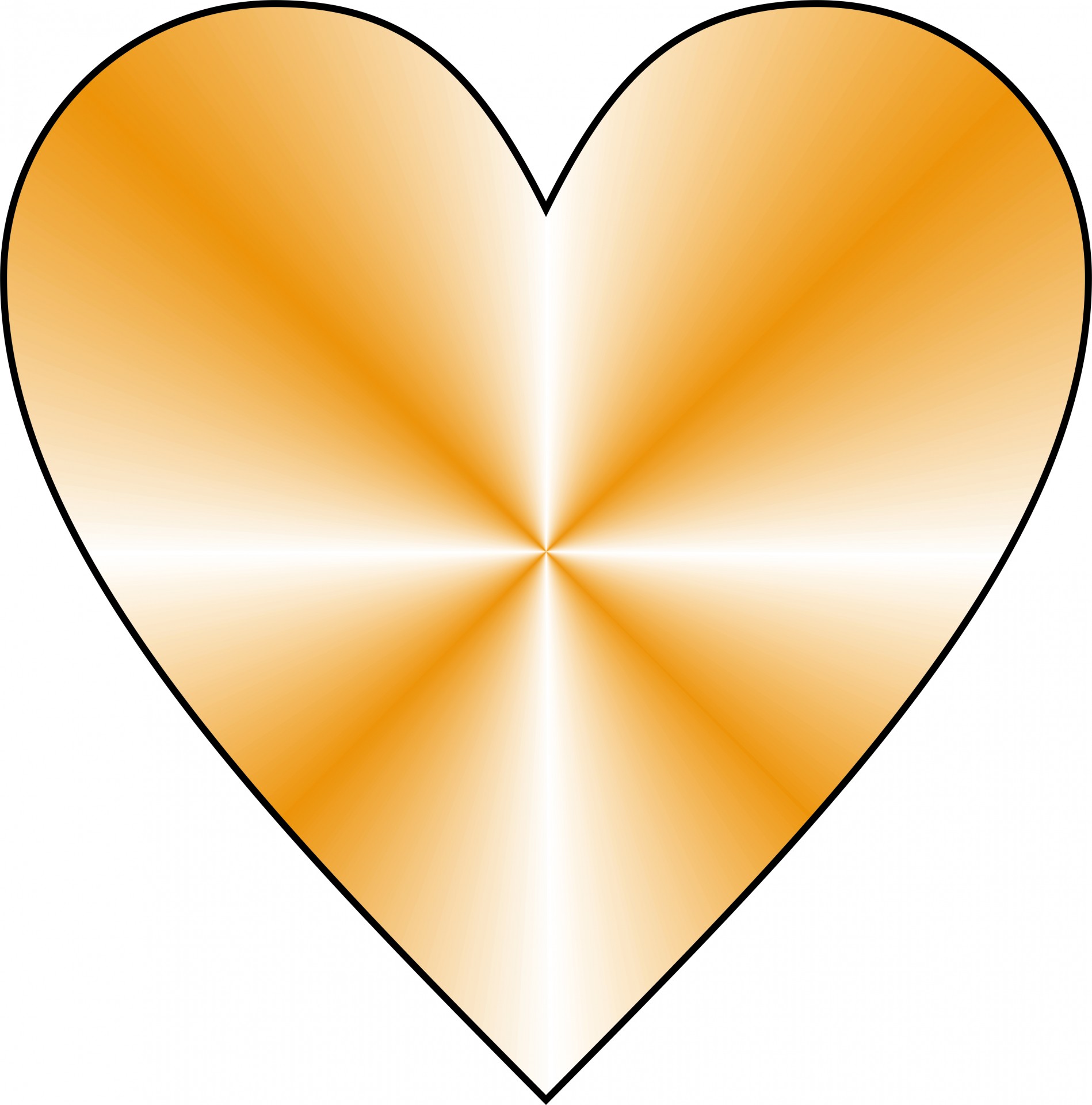 conical gold heart free photo