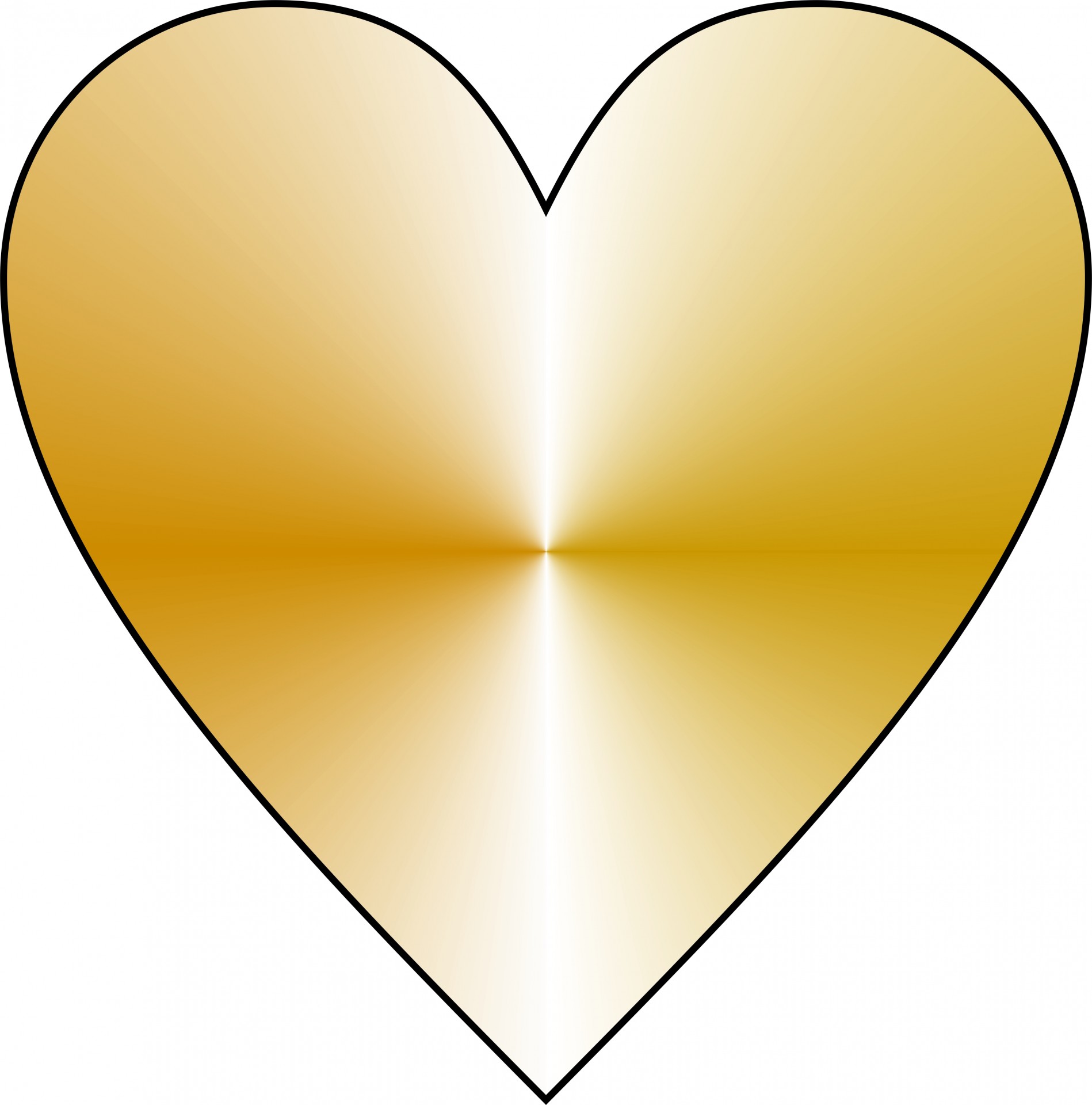gold plated heart free photo
