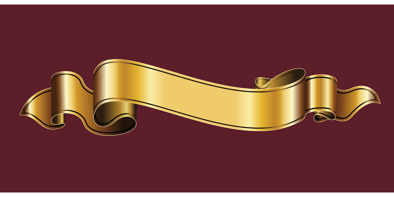 gold ribbon ribbon heraldry free photo