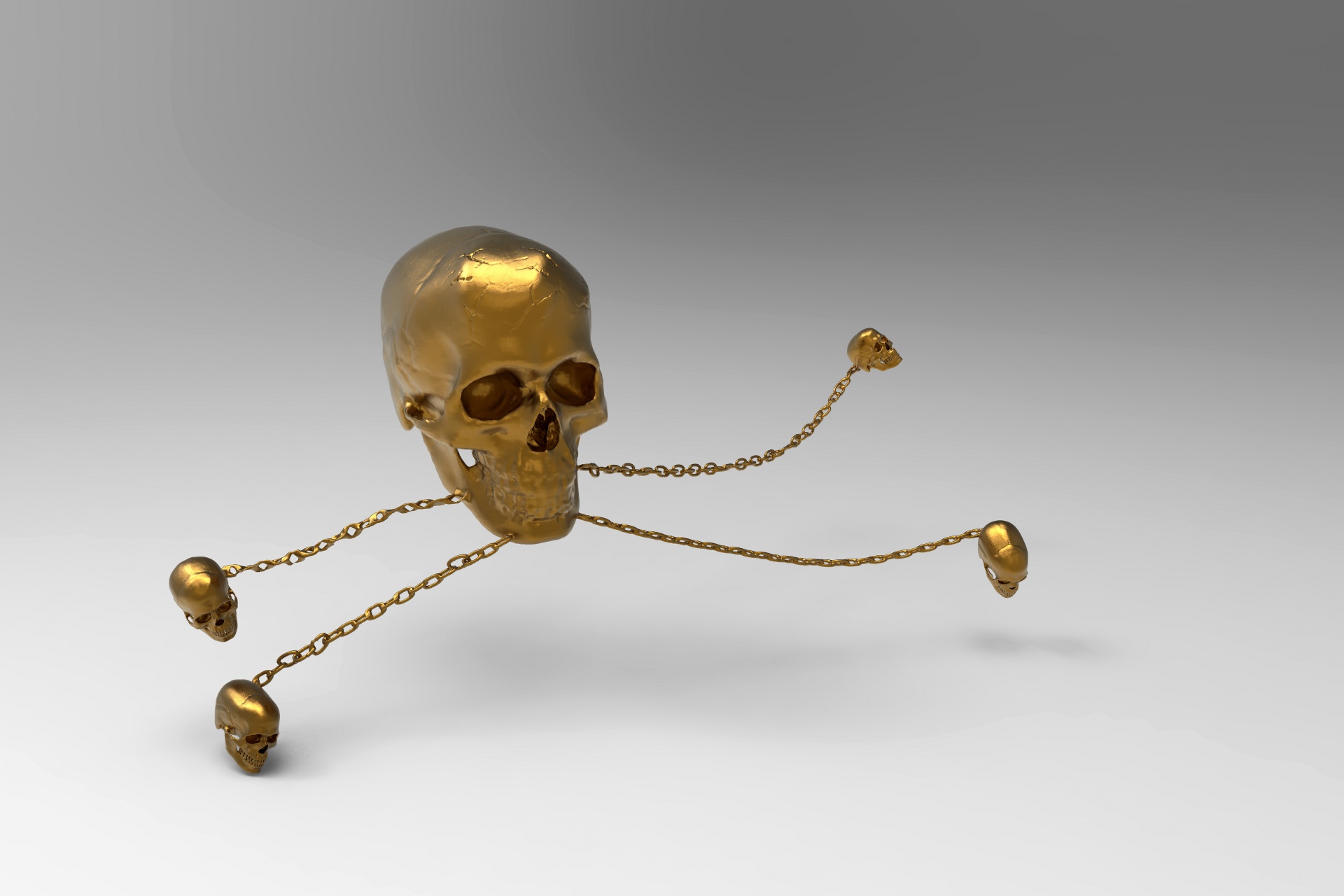 skull gold horror free photo