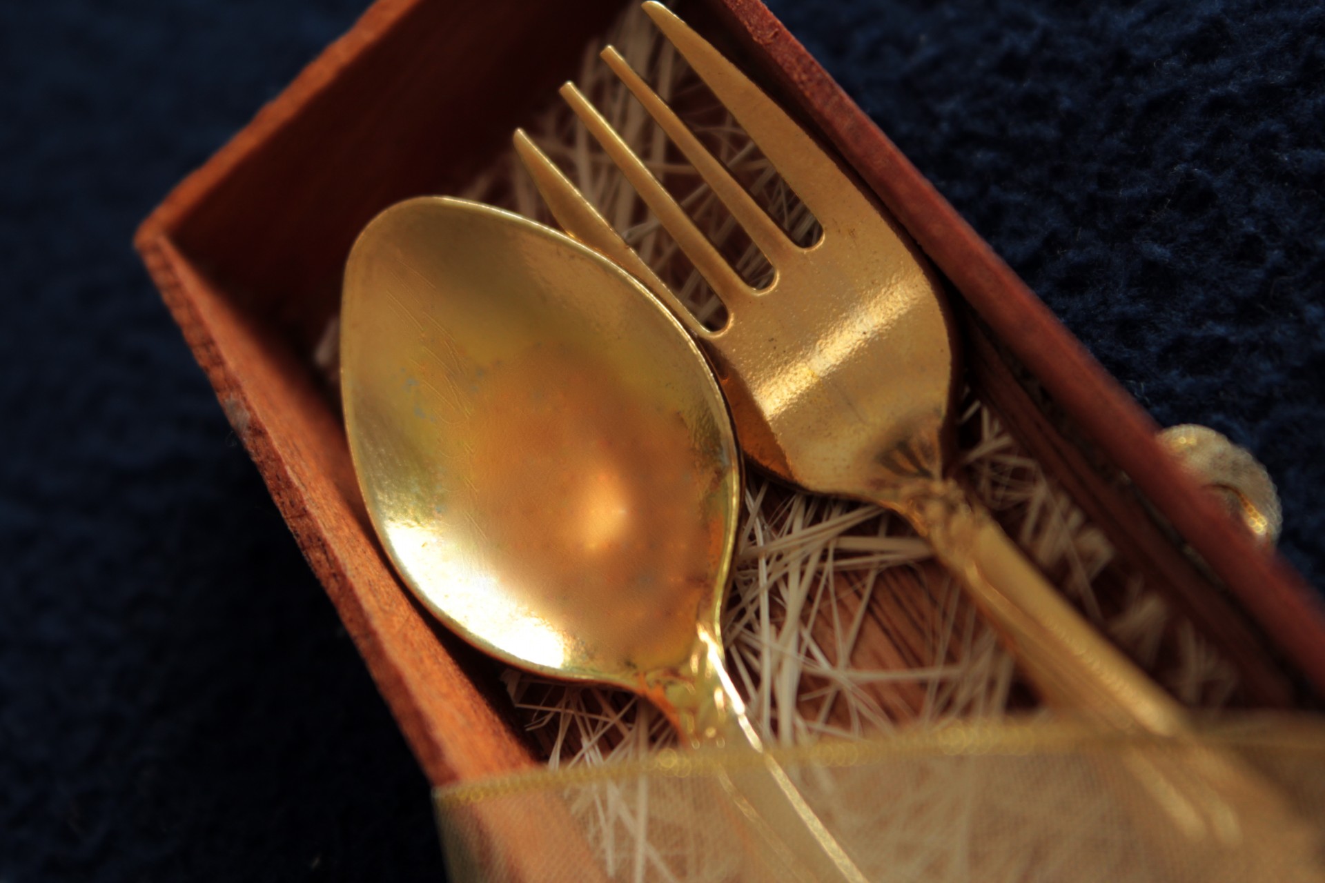 gold spoon fork gold spoon free photo