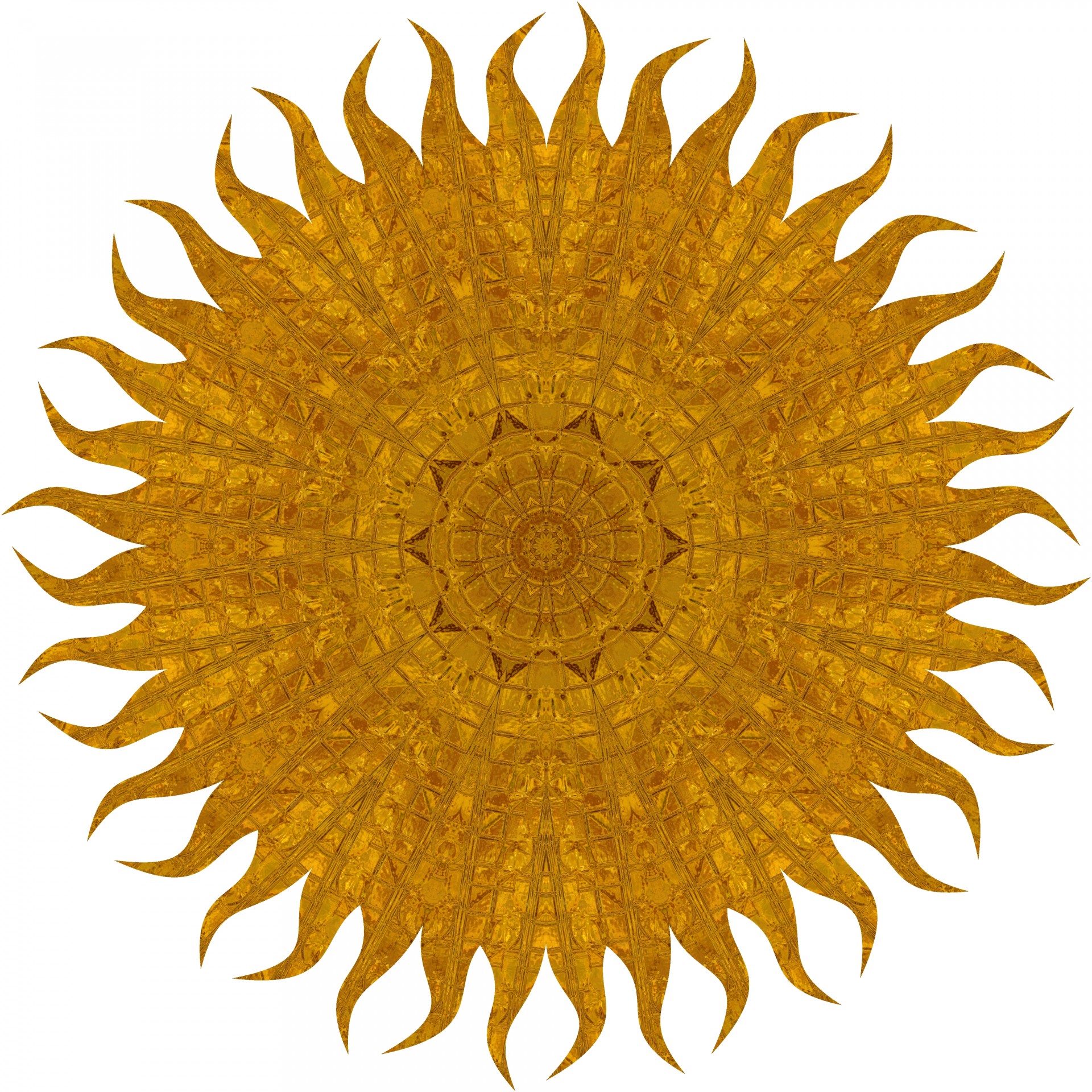 gold sun kaleidoscope free photo