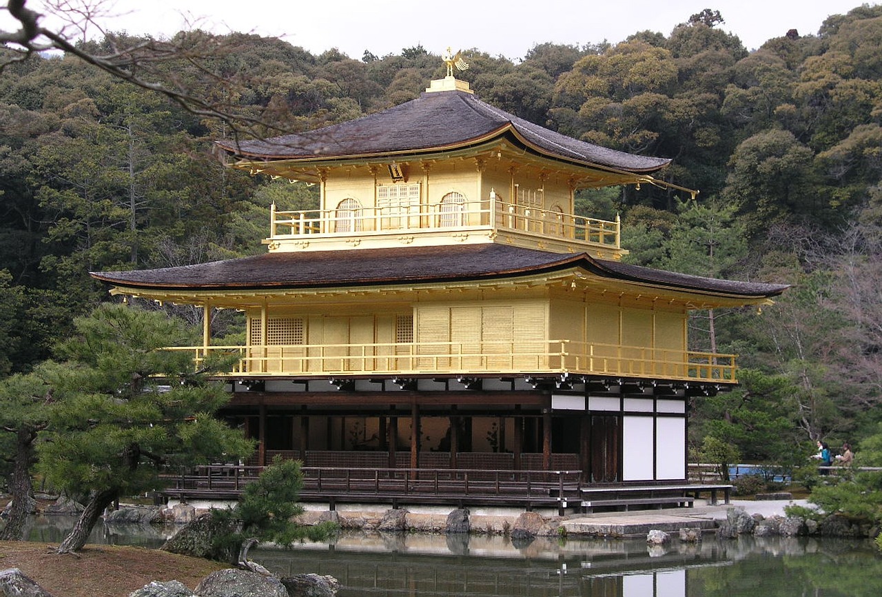 gold temple kinkakuji temple japan free photo