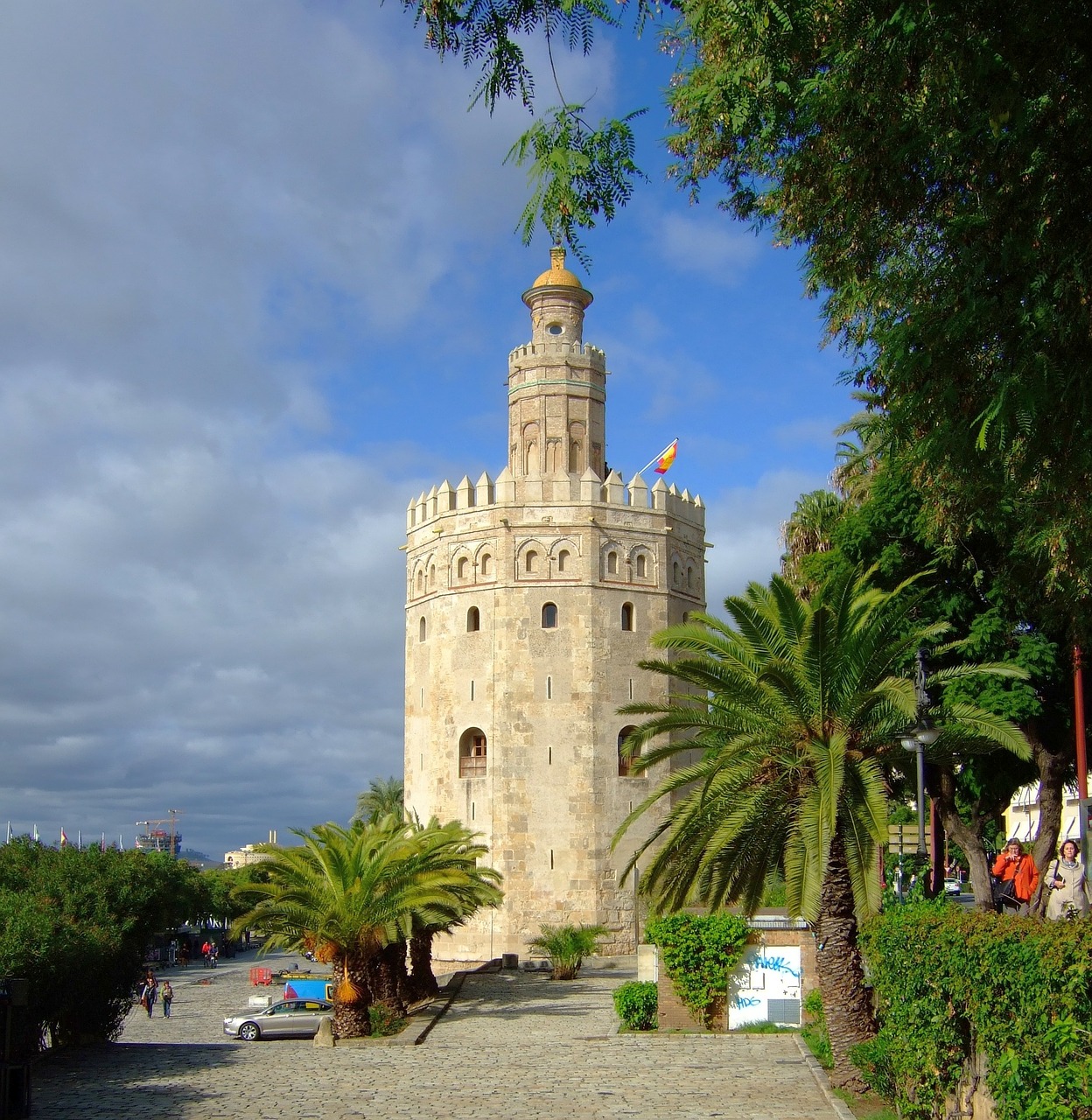 gold tower seville monuments free photo