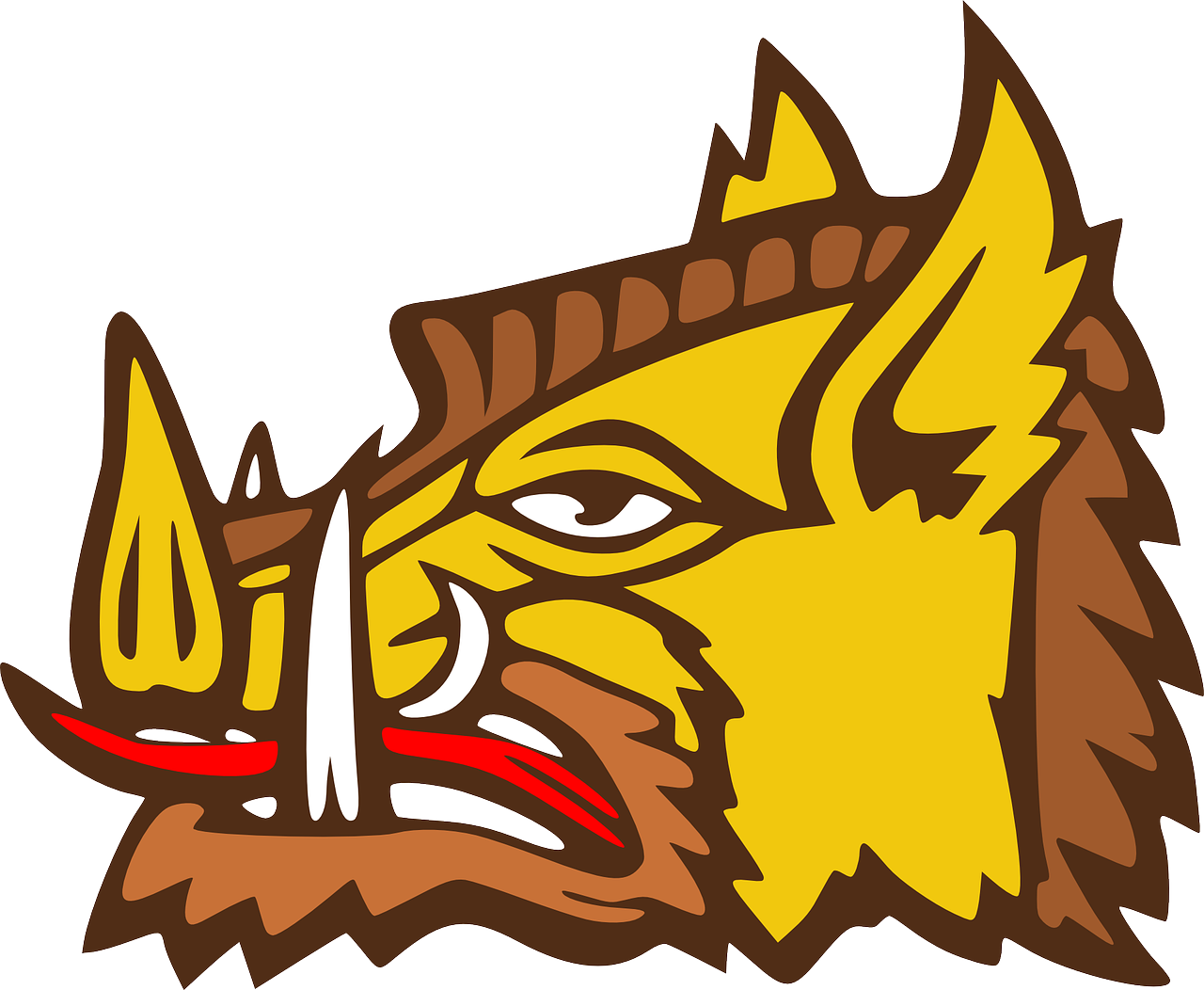 golden hog emblem free photo