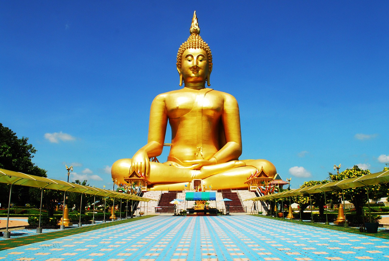 golden buddha image buddhism free photo