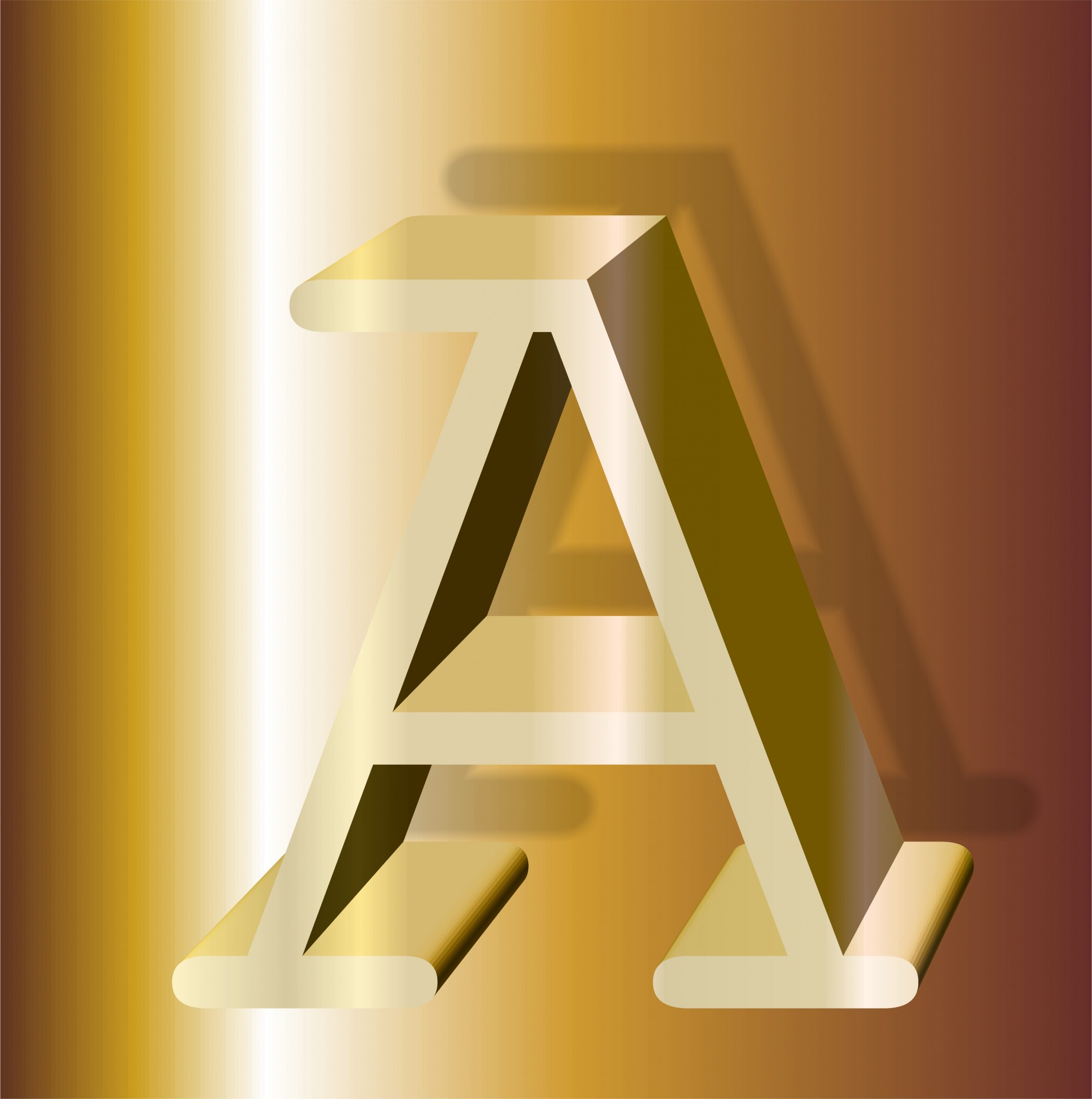 gold golden letter a free photo