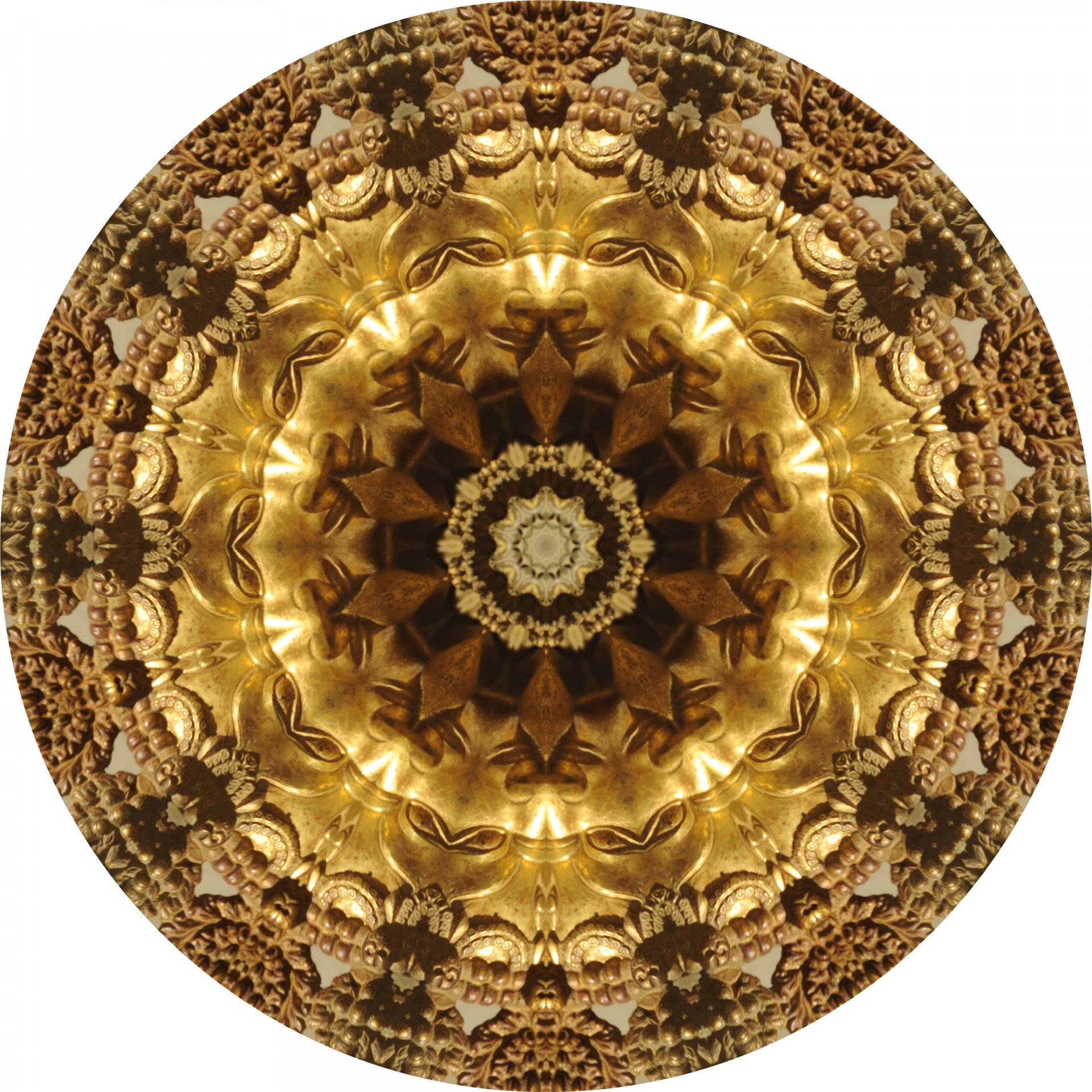 golden circles mosaic free photo