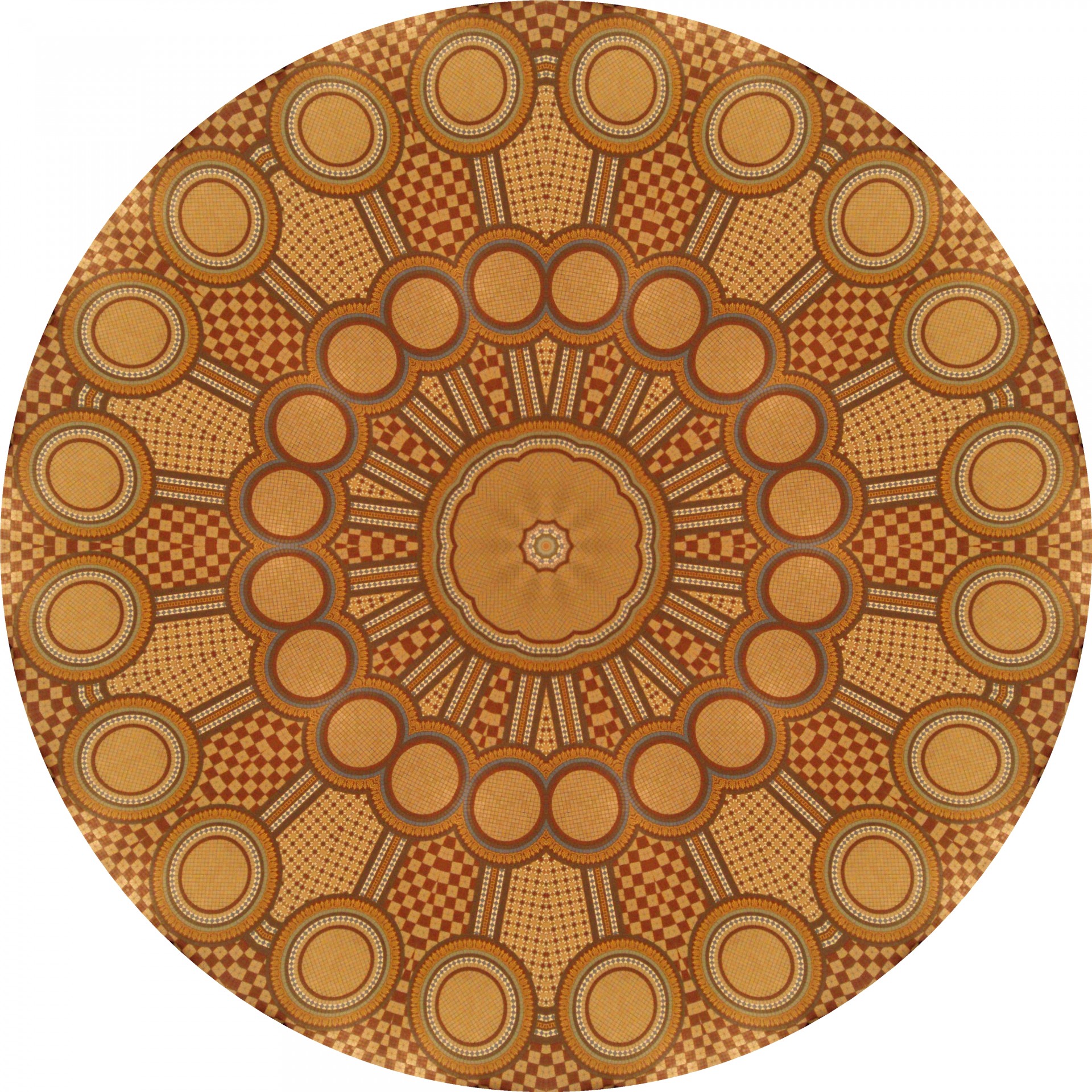 golden circles mosaic free photo