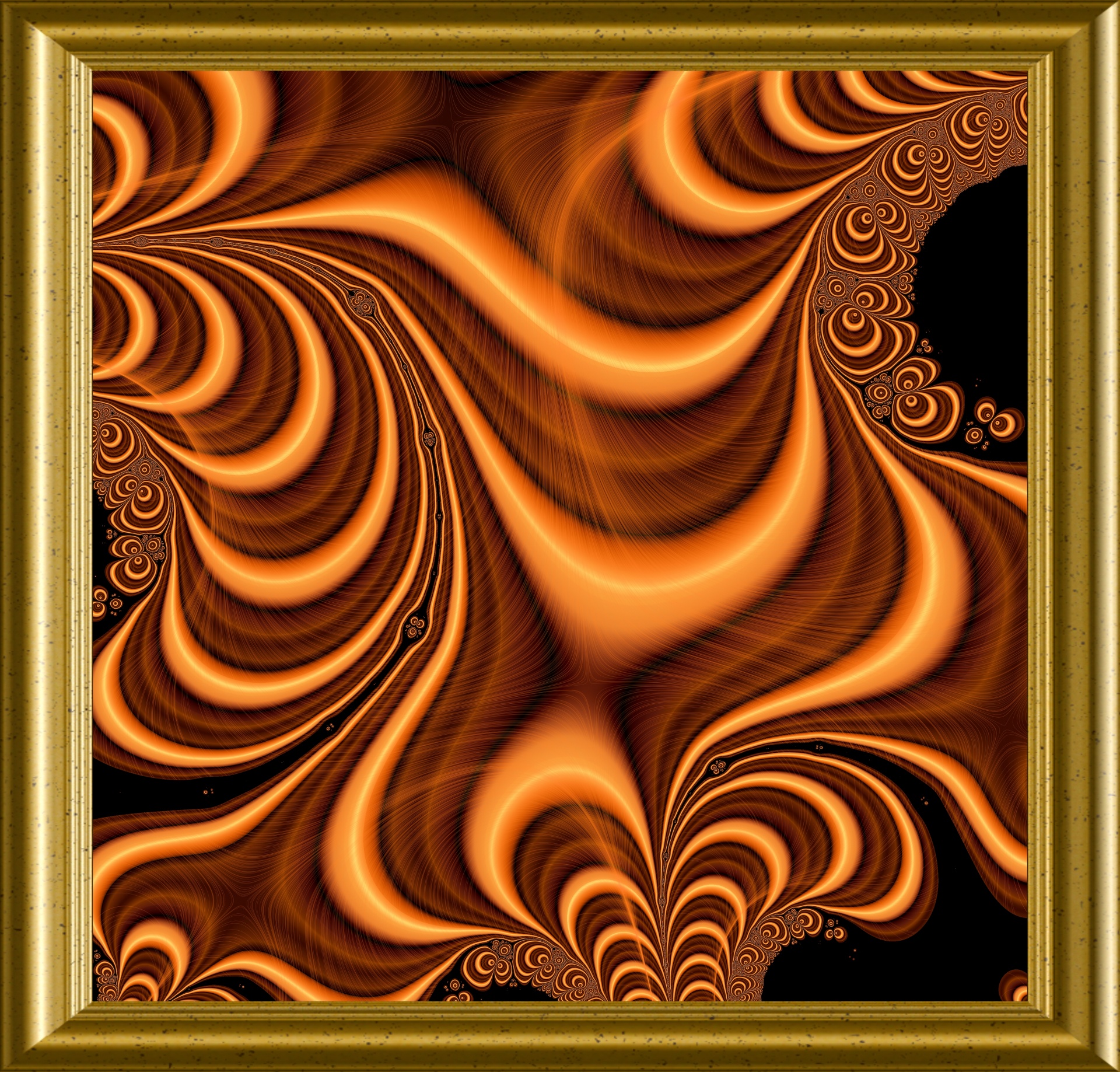 golden frame abstract free photo