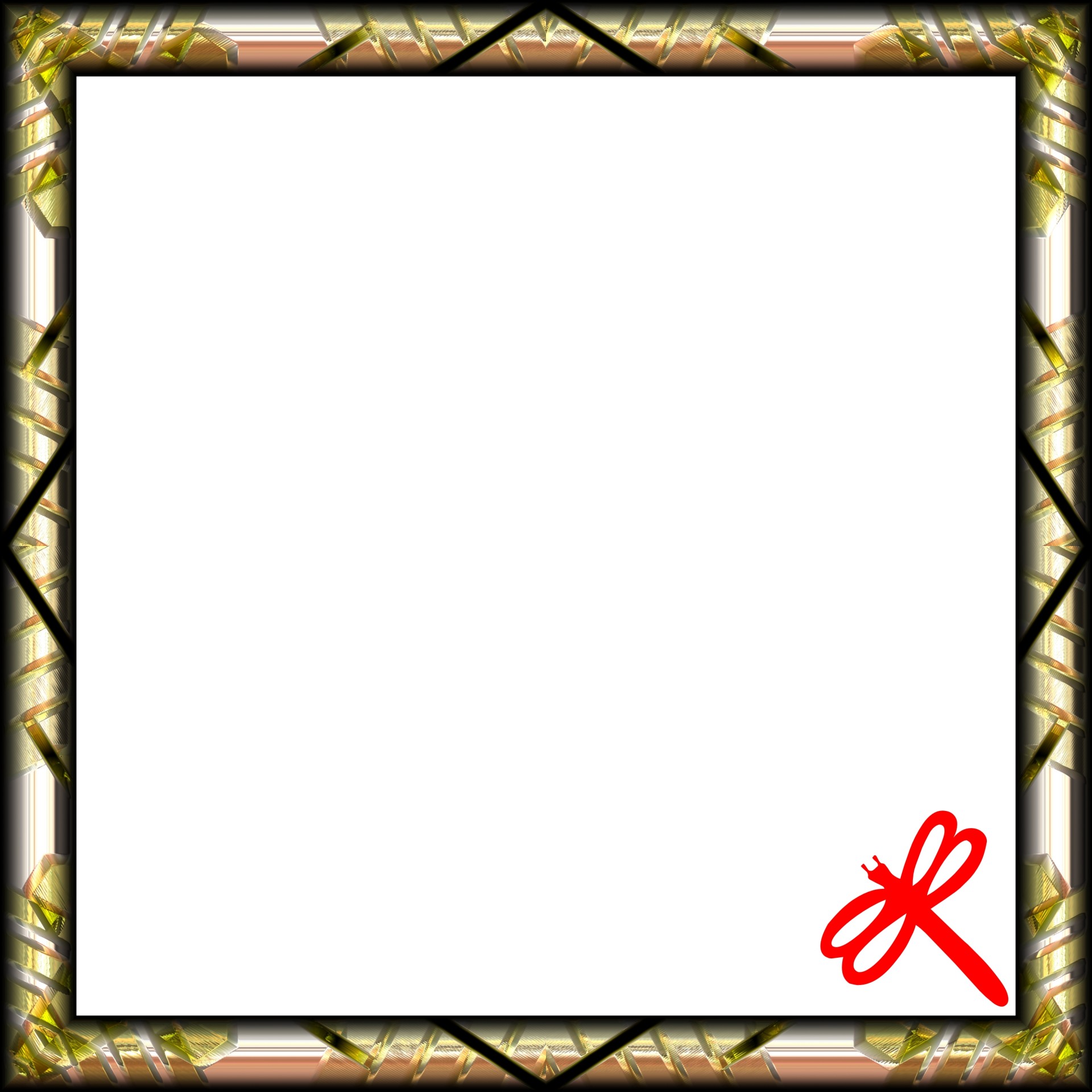 gold golden frame free photo