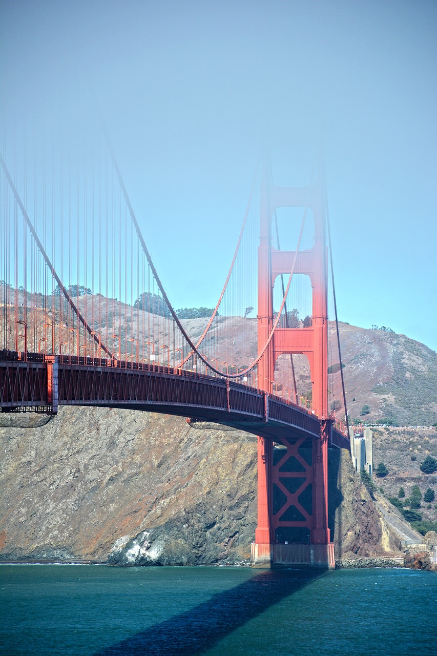 golden gate bridge  suspension bridge  construction free photo