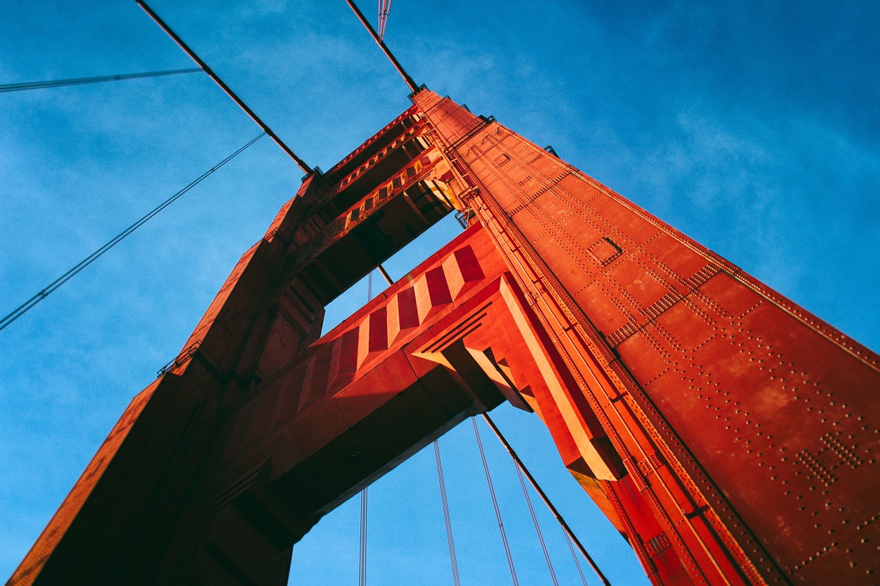 golden gate bridge suspension bridge metal free photo