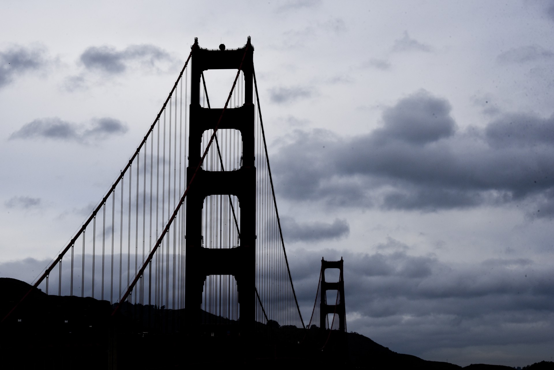 silhouette san francisco golden gate free photo