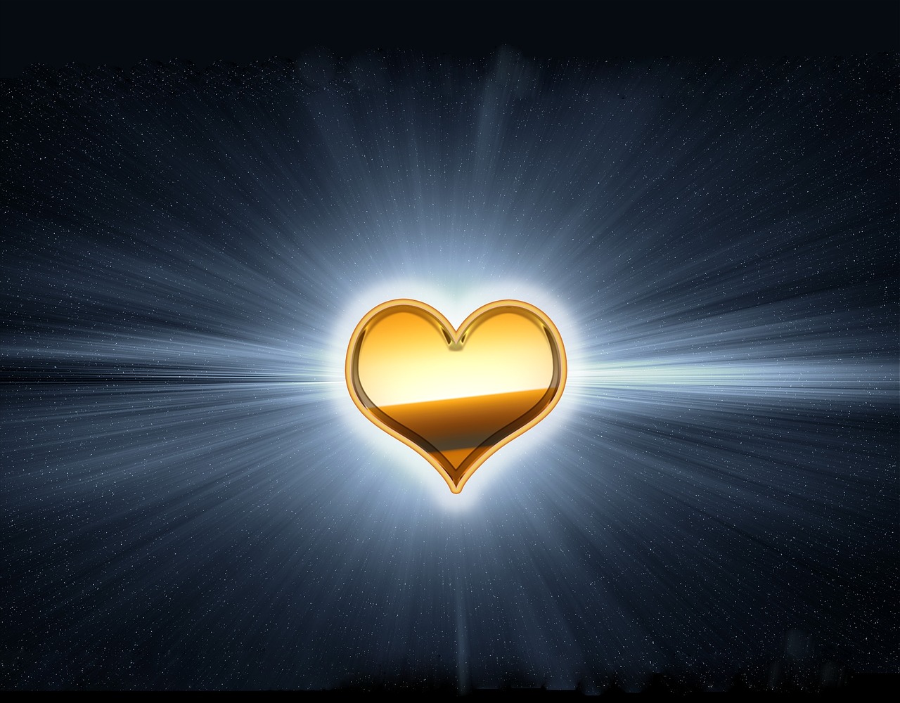 golden heart gold heart radiant free photo