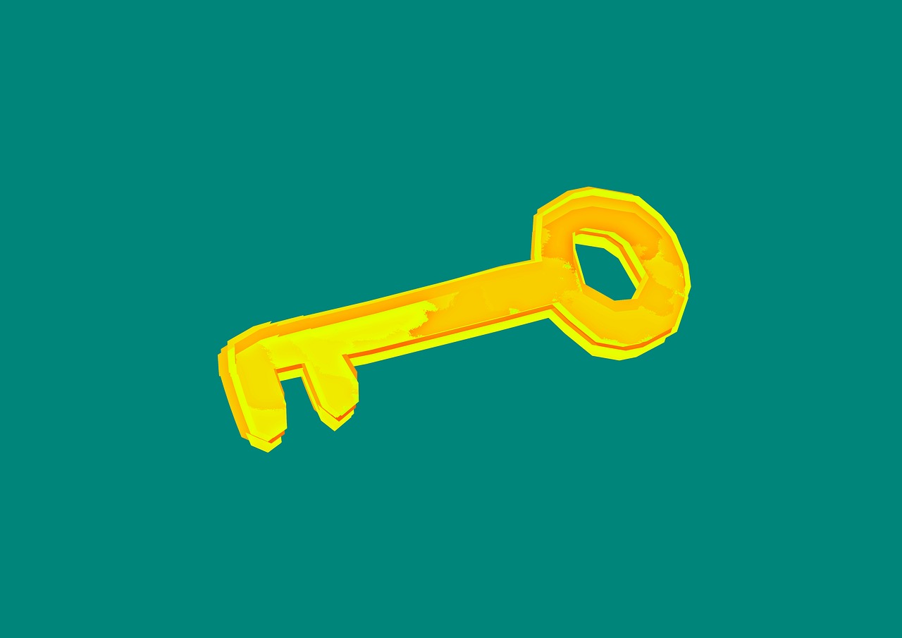 golden key key symbol free photo