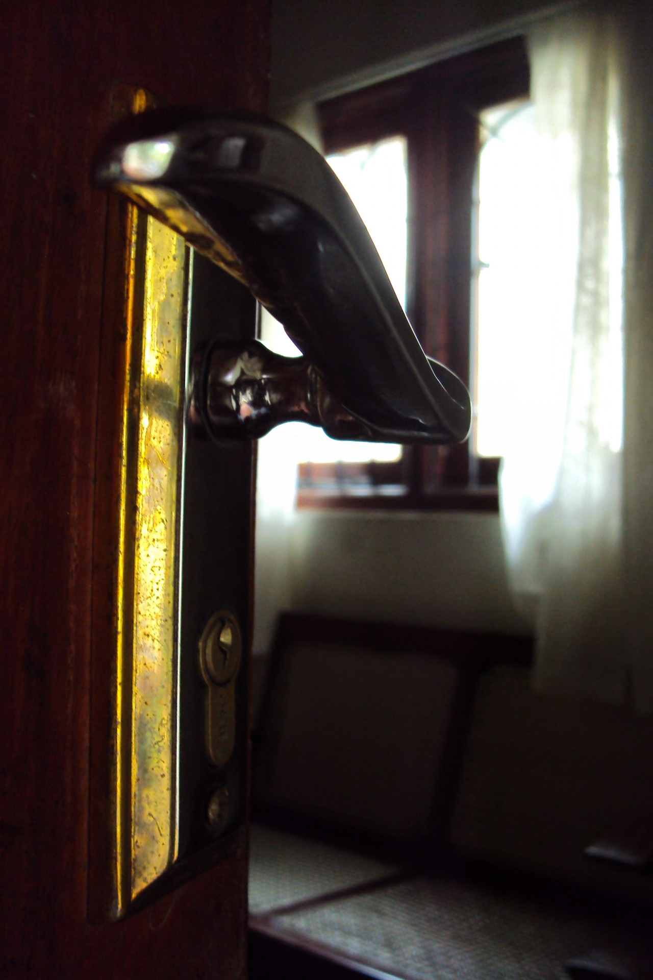 door wooden wooden door window free photo