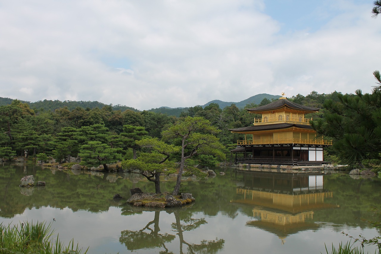 golden pavilion japan water free photo